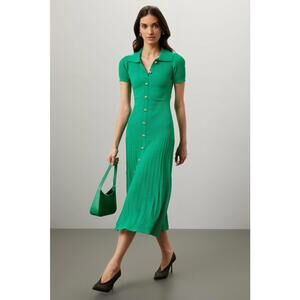 Sandro Green Lorel Dress Size 36 with hole
